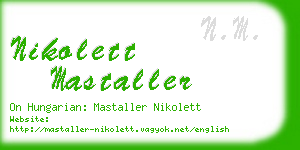 nikolett mastaller business card